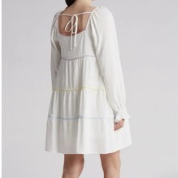 Lucy Paris Cream Long-Sleeve Dress Size M - Picture 2 of 6